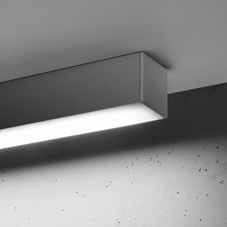 famlights famlights | LED Deckenleuchte Per in Grau 31W 3640lm 4000K