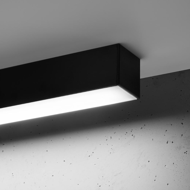 famlights famlights | LED Deckenleuchte Per in Schwarz 31W 3640lm 4000K