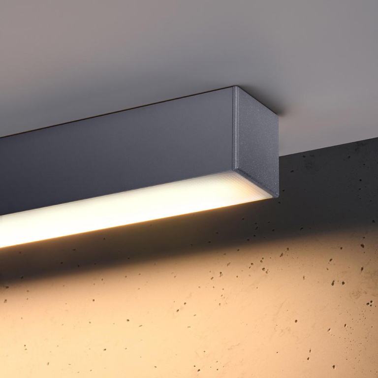 famlights famlights | LED Deckenleuchte Per in Grau 39W 4940lm 3000K