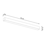 famlights | LED Deckenleuchte Per in Grau 25W 3120lm 3000K