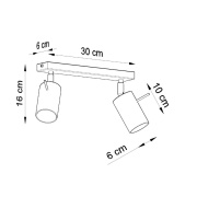 famlights | Deckenleuchte Rea in Chrom GU10 2-flammig