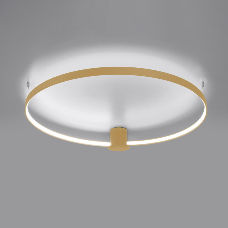 famlights famlights | LED Deckenleuchte Ria in Gold 30W 3870lm 4000K