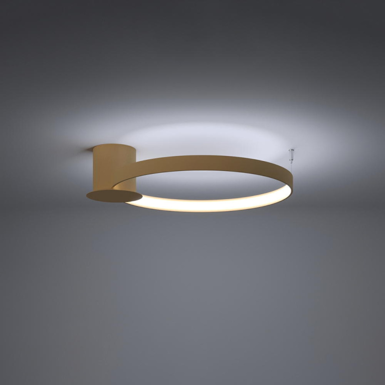 famlights famlights | LED Deckenleuchte Ria in Gold 30W 3870lm 4000K