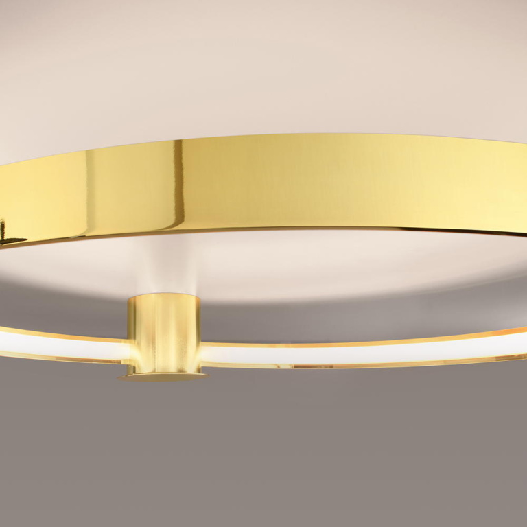 famlights famlights | LED Deckenleuchte Ria in Gold-glänzend 50W 5520lm