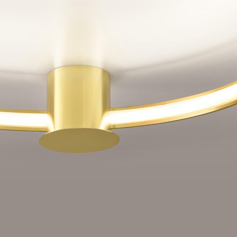 famlights famlights | LED Deckenleuchte Ria in Gold-glänzend 50W 5520lm