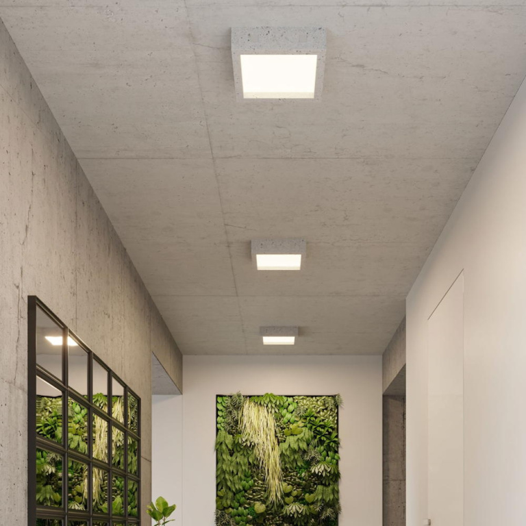 famlights famlights | LED Deckenleuchte Resi in Grau 18W 1600lm