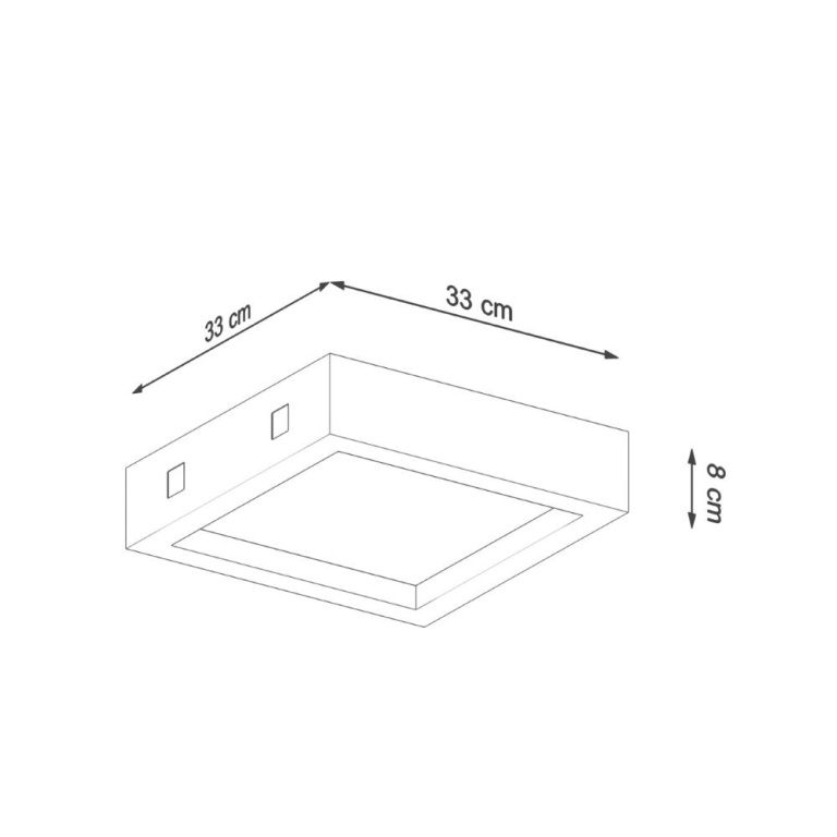 famlights famlights | LED Deckenleuchte Resi in Grau 18W 1600lm