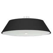 famlights | Deckenleuchte Vaya in Schwarz E27 5-flammig 700mm