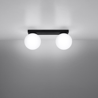 famlights famlights | Deckenleuchte York in Schwarz G9 2-flammig