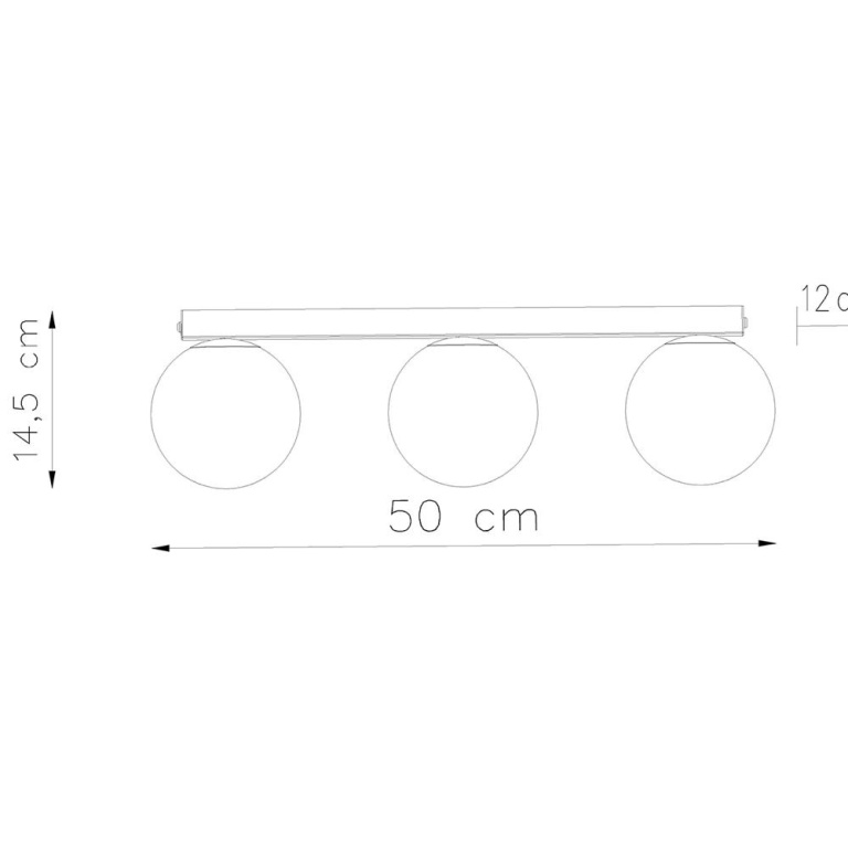 famlights famlights | Deckenleuchte York in Schwarz G9 3-flammig