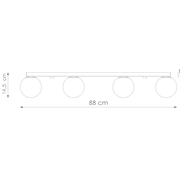 famlights famlights | Deckenleuchte York in Schwarz G9 4-flammig