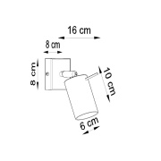 famlights | Wandleuchte Rea in Chrom GU10