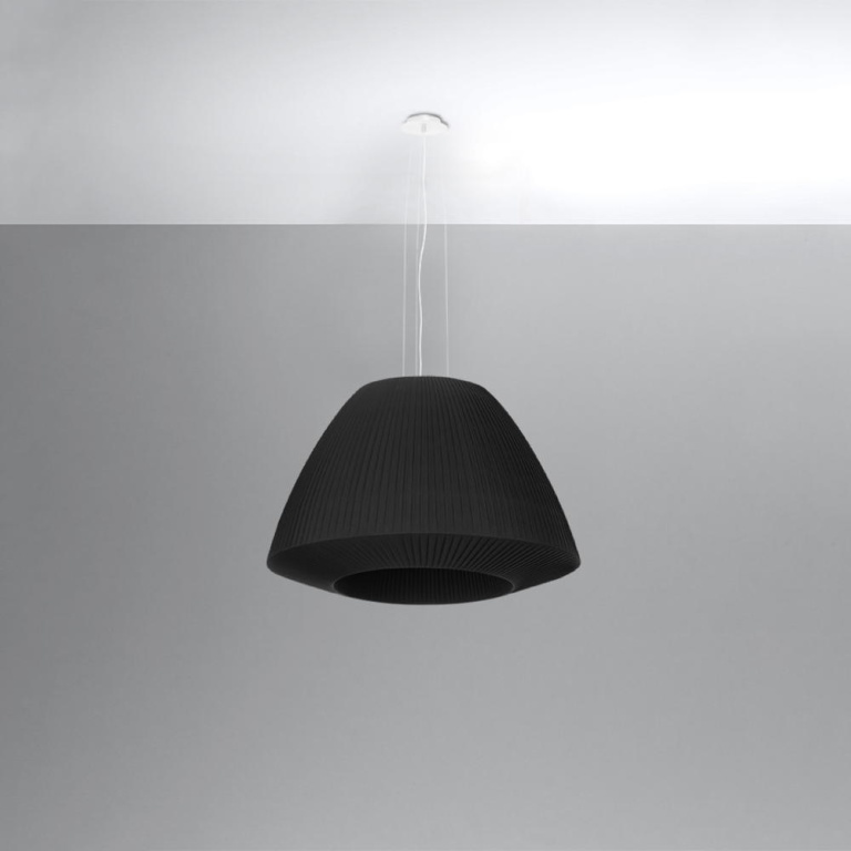 famlights famlights | Pendelleuchte Bela in Schwarz E27 3-flammig