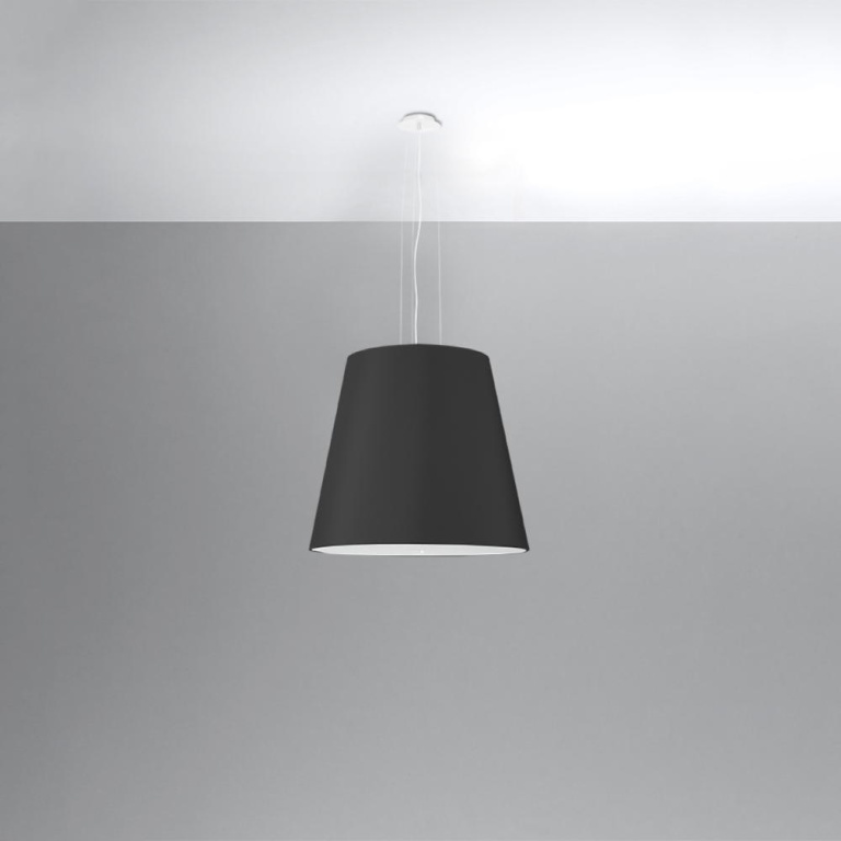 famlights famlights | Pendelleuchte Geena in Schwarz E27 3-flammig