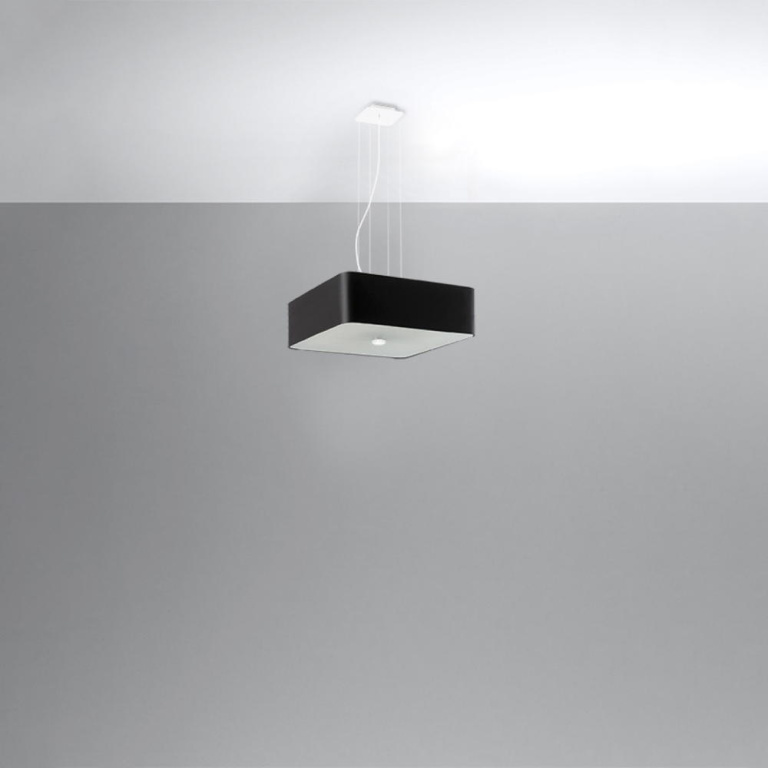 famlights famlights | Pendelleuchte Lis in Schwarz E27 5-flammig 450x450mm