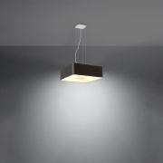 famlights | Pendelleuchte Lis in Schwarz E27 5-flammig 450x450mm