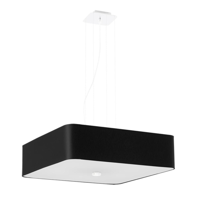 famlights famlights | Pendelleuchte Lis in Schwarz E27 5-flammig 550x550mm