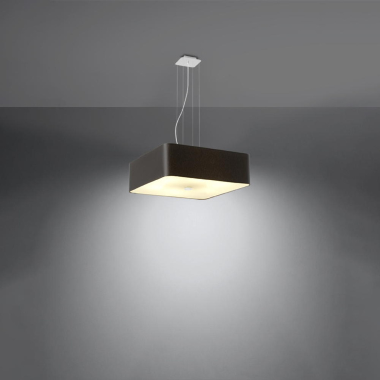 famlights famlights | Pendelleuchte Lis in Schwarz E27 5-flammig 550x550mm