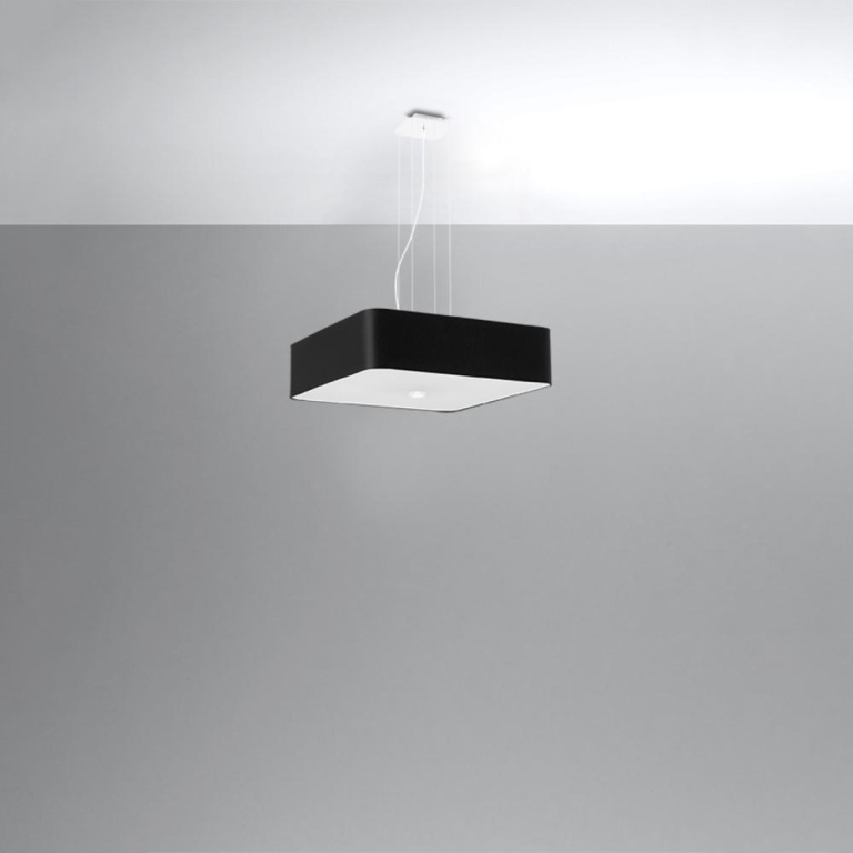 famlights famlights | Pendelleuchte Lis in Schwarz E27 5-flammig 550x550mm