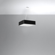 famlights | Pendelleuchte Lis in Schwarz E27 5-flammig 550x550mm