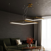 famlights | LED Pendelleuchte Nanja in Gold 50W 5757lm 3000K