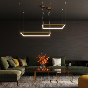 famlights | LED Pendelleuchte Nanja in Gold 50W 5757lm 4000K