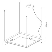 famlights | LED Pendelleuchte Nanja in Weiß 50W 5757lm 4000K