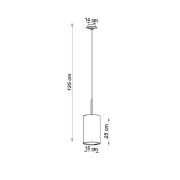 famlights | Pendelleuchte Olaf in Schwarz E27 1-flammig 150mm