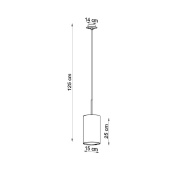 famlights | Pendelleuchte Olaf in Weiß E27 1-flammig 150mm