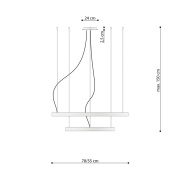 famlights | LED Pendelleuchte Ria in Gold 2x 40W 9390lm 3000K