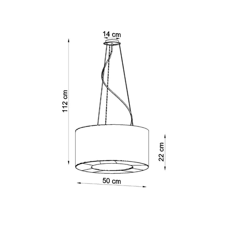 famlights famlights | Pendelleuchte Shania in Schwarz E27 5-flammig 220x500mm