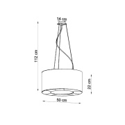 famlights | Pendelleuchte Shania in Schwarz E27 5-flammig 220x500mm