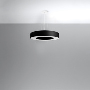 famlights | Pendelleuchte Shania in Schwarz E27 5-flammig 120x500mm