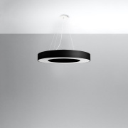 famlights | Pendelleuchte Shania in Schwarz E27 6-flammig 120x700mm