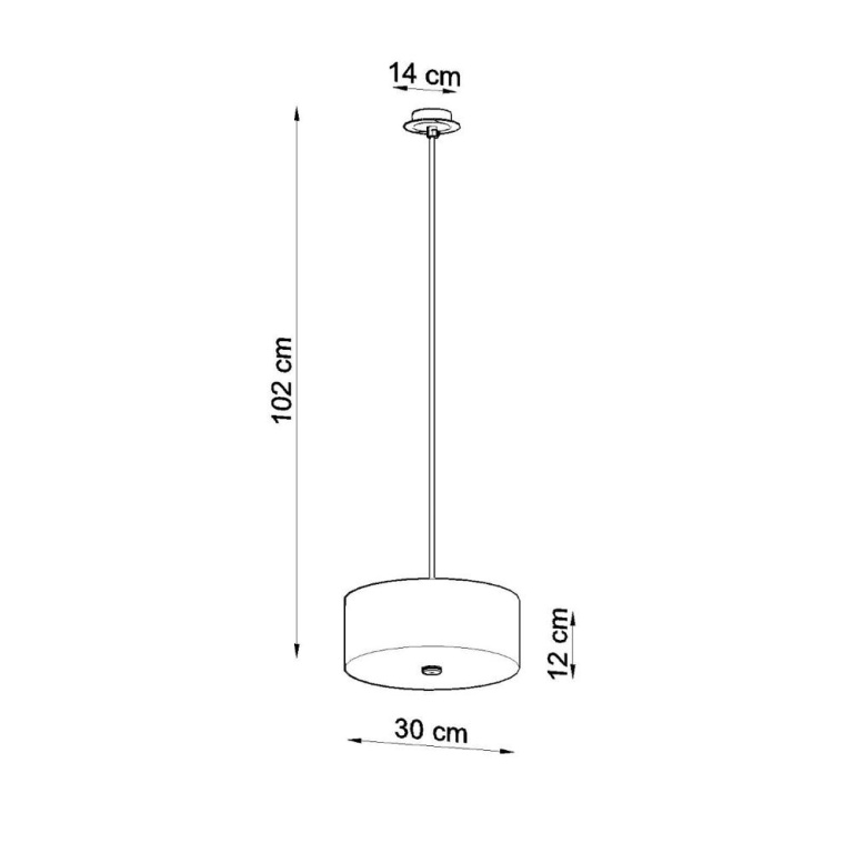 famlights famlights | Pendelleuchte Sole in Schwarz E27 3-flammig 120x300mm