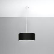 famlights | Pendelleuchte Sole in Schwarz E27 3-flammig 120x300mm