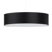 famlights | Pendelleuchte Sole in Schwarz E27 5-flammig 120x500mm