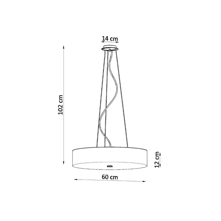 famlights famlights | Pendelleuchte Sole in Schwarz E27 5-flammig 120x600mm