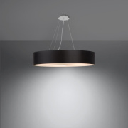 famlights | Pendelleuchte Sole in Schwarz E27 6-flammig 150x700mm