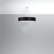 famlights | Pendelleuchte Sole in Schwarz E27 6-flammig 150x700mm