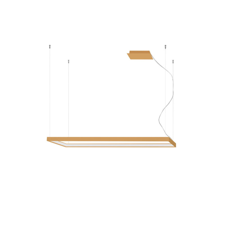 famlights famlights | LED Pendelleuchte Thora in Gold 50W 5757lm 400x1300mm 3000K