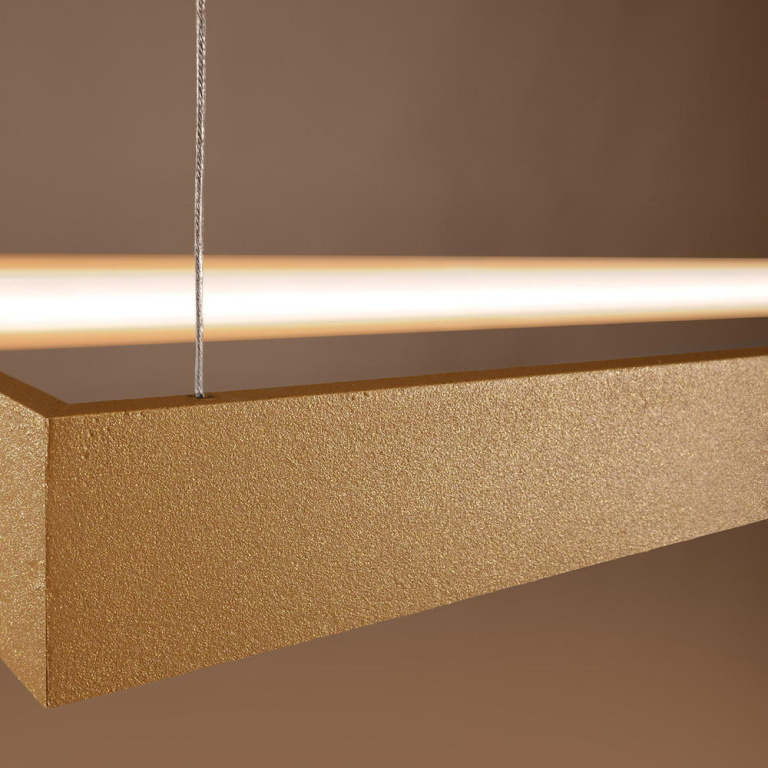 famlights famlights | LED Pendelleuchte Thora in Gold 50W 5757lm 400x1300mm 3000K