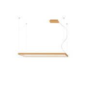 famlights | LED Pendelleuchte Thora in Gold 50W 5757lm 400x1300mm 3000K