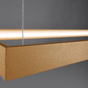 famlights | LED Pendelleuchte Thora in Gold 50W 5757lm 400x1300mm 4000K