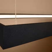 famlights | LED Pendelleuchte Thora in Schwarz 50W 5757lm 400x1300mm 3000K