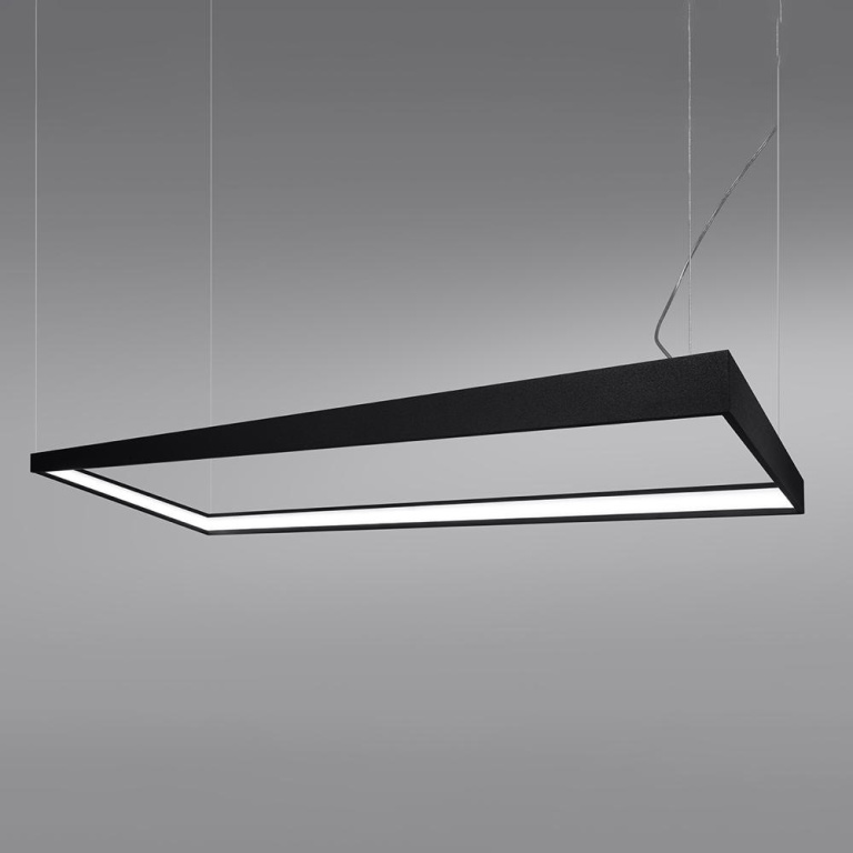 famlights famlights | LED Pendelleuchte Thora in Schwarz 50W 5757lm 400x1300mm 4000K