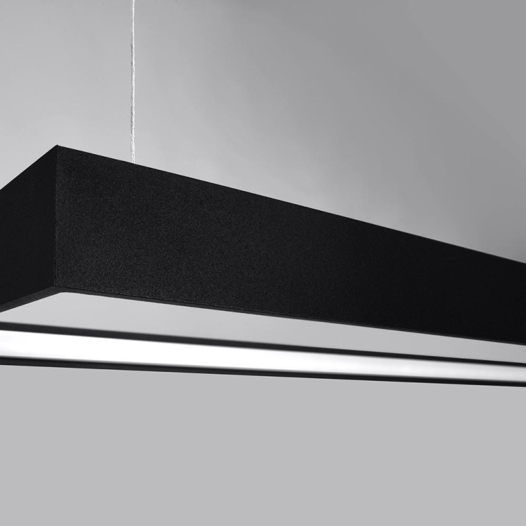 famlights famlights | LED Pendelleuchte Thora in Schwarz 50W 5757lm 400x1300mm 4000K