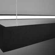 famlights | LED Pendelleuchte Thora in Schwarz 50W 5757lm 400x1300mm 4000K