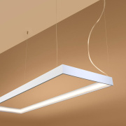 famlights | LED Pendelleuchte Thora in Weiß 50W 5757lm 400x1300mm 3000K