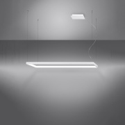 famlights | LED Pendelleuchte Thora in Weiß 50W 5757lm 400x1300mm 4000K